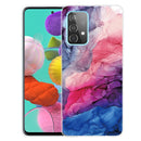 For Samsung Galaxy A52 5G / 4G Marble Shockproof TPU Protective Case(Abstract Red)