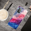 For Samsung Galaxy A52 5G / 4G Marble Shockproof TPU Protective Case(Abstract Red)