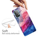 For Samsung Galaxy A52 5G / 4G Marble Shockproof TPU Protective Case(Abstract Red)
