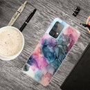 For Samsung Galaxy A52 5G / 4G Marble Shockproof TPU Protective Case(Abstract Multicolor)