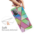 For Samsung Galaxy A52 5G / 4G Marble Shockproof TPU Protective Case(Rhombus Gradient)