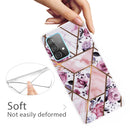 For Samsung Galaxy A52 5G / 4G Marble Shockproof TPU Protective Case(Rhombus Rose)