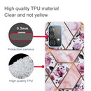 For Samsung Galaxy A52 5G / 4G Marble Shockproof TPU Protective Case(Rhombus Rose)