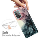 For Samsung Galaxy A72 5G / 4G Marble Shockproof TPU Protective Case(Abstract Black)