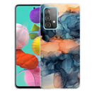 For Samsung Galaxy A72 5G / 4G Marble Shockproof TPU Protective Case(Abstract Blue)