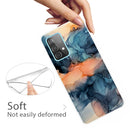 For Samsung Galaxy A72 5G / 4G Marble Shockproof TPU Protective Case(Abstract Blue)