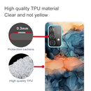 For Samsung Galaxy A72 5G / 4G Marble Shockproof TPU Protective Case(Abstract Blue)