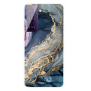 For Samsung Galaxy S21 5G Marble Shockproof TPU Protective Case(Abstract Gold)