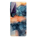 For Samsung Galaxy S21 5G Marble Shockproof TPU Protective Case(Abstract Blue)