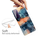 For Samsung Galaxy S21 5G Marble Shockproof TPU Protective Case(Abstract Blue)