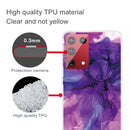 For Samsung Galaxy S21 Ultra 5G Marble Shockproof TPU Protective Case(Abstract Purple)