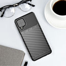 For Samsung Galaxy A12 Thunderbolt Shockproof TPU Protective Soft Case(Black)