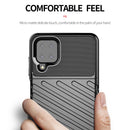 For Samsung Galaxy A12 Thunderbolt Shockproof TPU Protective Soft Case(Black)