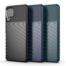 For Samsung Galaxy A12 Thunderbolt Shockproof TPU Protective Soft Case(Black)