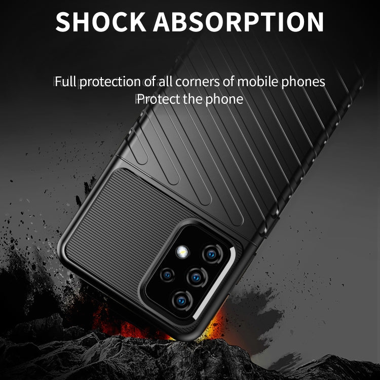 For Samsung Galaxy A52 5G / 4G Thunderbolt Shockproof TPU Protective Soft Case(Black)