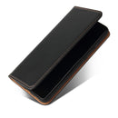 For Samsung Galaxy S21 5G Fierre Shann PU Genuine Leather Texture Horizontal Flip Leather Case with Holder & Card Slots & Wallet(Black)