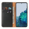 For Samsung Galaxy S21 5G Fierre Shann PU Genuine Leather Texture Horizontal Flip Leather Case with Holder & Card Slots & Wallet(Black)