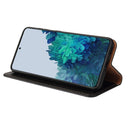 For Samsung Galaxy S21 5G Fierre Shann PU Genuine Leather Texture Horizontal Flip Leather Case with Holder & Card Slots & Wallet(Black)