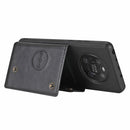For Huawei Mate 40 Pro Double Buckle PU + TPU Shockproof Magnetic Protective Case with Card Slot & Holder(Black)