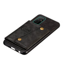 For Samsung Galaxy A52 5G / 4G Double Buckle PU + TPU Shockproof Magnetic Protective Case with Card Slot & Holder(Black)