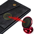 For Samsung Galaxy A52 5G / 4G Double Buckle PU + TPU Shockproof Magnetic Protective Case with Card Slot & Holder(Black)