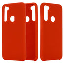For Xiaomi Redmi Note 8 Solid Color Liquid Silicone Shockproof Coverage Protective Case(Red)