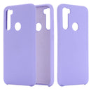 For Xiaomi Redmi Note 8 Solid Color Liquid Silicone Shockproof Coverage Protective Case(Purple)