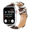 Horsehair Fluffy Leopard Print Leather Watch Band For Apple Watch Series 7 45mm / 6 & SE & 5 & 4 44mm / 3 & 2 & 1 42mm(1)