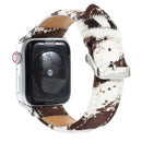 Horsehair Fluffy Leopard Print Leather Watch Band For Apple Watch Series 7 45mm / 6 & SE & 5 & 4 44mm / 3 & 2 & 1 42mm(1)