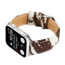 Horsehair Fluffy Leopard Print Leather Watch Band For Apple Watch Series 7 45mm / 6 & SE & 5 & 4 44mm / 3 & 2 & 1 42mm(1)