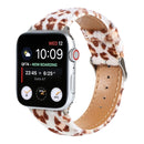 Horsehair Fluffy Leopard Print Leather Watch Band For Apple Watch Series 7 45mm / 6 & SE & 5 & 4 44mm / 3 & 2 & 1 42mm(2)