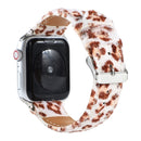 Horsehair Fluffy Leopard Print Leather Watch Band For Apple Watch Series 7 45mm / 6 & SE & 5 & 4 44mm / 3 & 2 & 1 42mm(2)