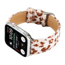 Horsehair Fluffy Leopard Print Leather Watch Band For Apple Watch Series 7 45mm / 6 & SE & 5 & 4 44mm / 3 & 2 & 1 42mm(2)