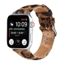 Horsehair Fluffy Leopard Print Leather Watch Band For Apple Watch Series 7 45mm / 6 & SE & 5 & 4 44mm / 3 & 2 & 1 42mm(3)