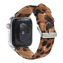 Horsehair Fluffy Leopard Print Leather Watch Band For Apple Watch Series 7 45mm / 6 & SE & 5 & 4 44mm / 3 & 2 & 1 42mm(3)