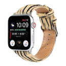 Horsehair Fluffy Leopard Print Leather Watch Band For Apple Watch Series 7 45mm / 6 & SE & 5 & 4 44mm / 3 & 2 & 1 42mm(4)