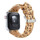 Horsehair Fluffy Leopard Print Leather Watch Band For Apple Watch Series 7 45mm / 6 & SE & 5 & 4 44mm / 3 & 2 & 1 42mm(5)