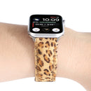 Horsehair Fluffy Leopard Print Leather Watch Band For Apple Watch Series 7 45mm / 6 & SE & 5 & 4 44mm / 3 & 2 & 1 42mm(5)