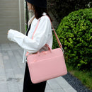 For 13.3-14 inch Laptop Multi-function Laptop Single Shoulder Bag Handbag(Pink)