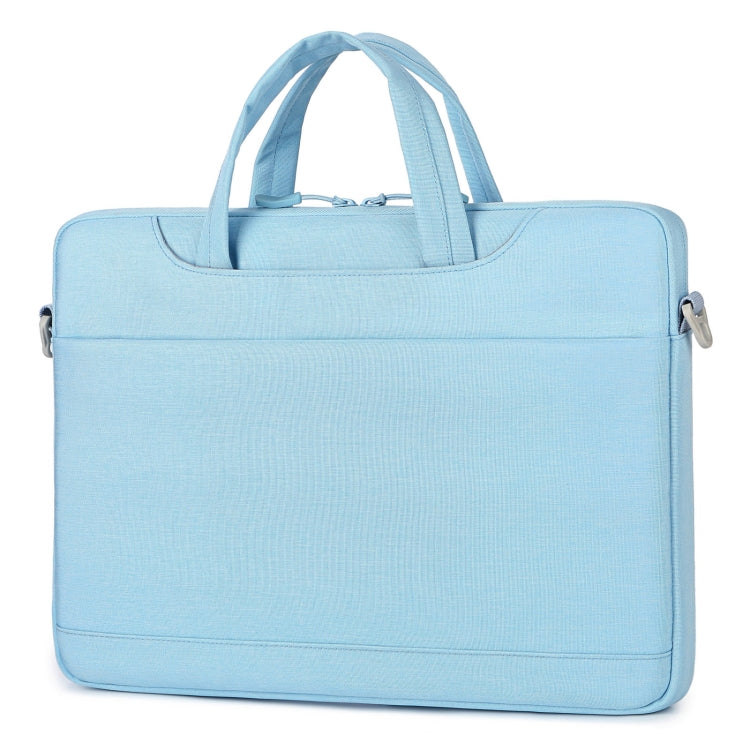 For 13.3-14 inch Laptop Multi-function Laptop Single Shoulder Bag Handbag(Light Blue)