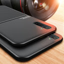 For OPPO Realme X2 Pro Classic Tilt Strip Grain Magnetic Shockproof PC + TPU Case(Black)