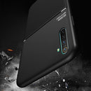 For OPPO Realme X2 Pro Classic Tilt Strip Grain Magnetic Shockproof PC + TPU Case(Black)