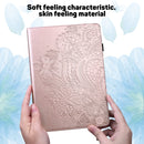 For Huawei MatePad 10.4 Peacock Embossed Pattern TPU + PU Horizontal Flip Leather Case with Holder & Card Slots & Wallet & Sleep / Wake-up Function(Rose Gold)