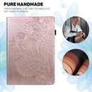 For Huawei MatePad 10.4 Peacock Embossed Pattern TPU + PU Horizontal Flip Leather Case with Holder & Card Slots & Wallet & Sleep / Wake-up Function(Rose Gold)
