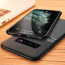 For Samsung Galaxy S10e Classic Tilt Strip Grain Magnetic Shockproof PC + TPU Case(Red)