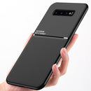 For Samsung Galaxy S10e Classic Tilt Strip Grain Magnetic Shockproof PC + TPU Case(Red)