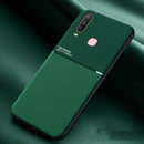 For vivo U10 / U3x Classic Tilt Strip Grain Magnetic Shockproof PC + TPU Case(Green)