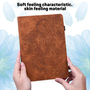 For Lenovo Tab M8 (FHD) TB-8705F Peacock Embossed Pattern TPU + PU Horizontal Flip Leather Case with Holder & Card Slots & Wallet & Sleep / Wake-up Function(Brown)