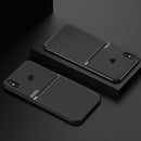 For Xiaomi Mi 8 Lite Classic Tilt Strip Grain Magnetic Shockproof PC + TPU Case(Blue)