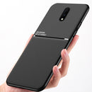 For OnePlus 7 Classic Tilt Strip Grain Magnetic Shockproof PC + TPU Case(Black)